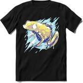 Dieren T-Shirt | Kikker shirt Heren / Dames | Wildlife frog kleding cadeau - Zwart - XXL