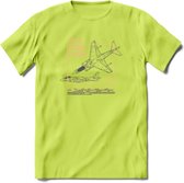 AV-8B Vliegtuig T-Shirt | Unisex leger Kleding | Dames - Heren Straaljager shirt | Army F16 | Grappig bouwpakket Cadeau | - Groen - S