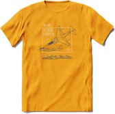 AV-8B Vliegtuig T-Shirt | Unisex leger Kleding | Dames - Heren Straaljager shirt | Army F16 | Grappig bouwpakket Cadeau | - Geel - L