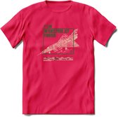 F-106 Vliegtuig T-Shirt | Unisex leger Kleding | Dames - Heren Straaljager shirt | Army F16 | Grappig bouwpakket Cadeau | - Roze - M