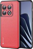 Dux Ducis - Telefoonhoesje geschikt voor de OnePlus 10 Pro  - Fino Series - Back Cover - Rood