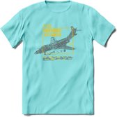 F-101 Vliegtuig T-Shirt | Unisex leger Kleding | Dames - Heren Straaljager shirt | Army F16 | Grappig bouwpakket Cadeau | - Licht Blauw - XL