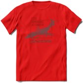 F-101 Vliegtuig T-Shirt | Unisex leger Kleding | Dames - Heren Straaljager shirt | Army F16 | Grappig bouwpakket Cadeau | - Rood - XL