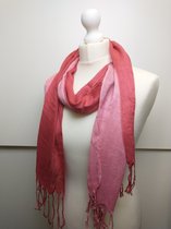 Pashmina 2-color dames sjaal roze rood