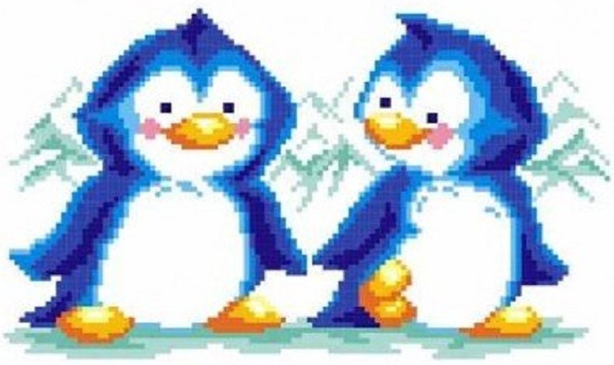 Borduurpakket - Penguins