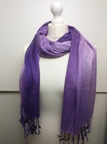 Pashmina 2-color dames sjaal paars lichtpaars