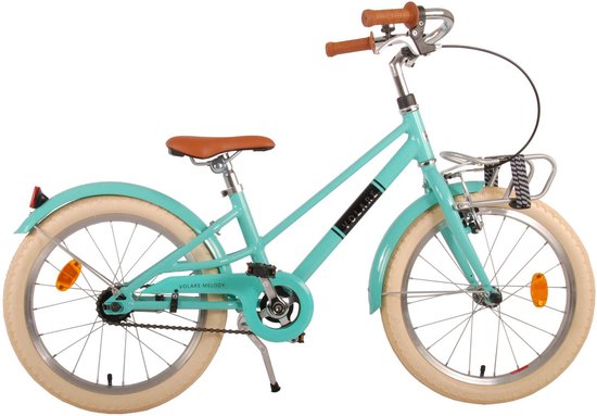 Vélo pour enfants Volare Melody - Filles - 18 pouces - Turquoise - Prime Collection