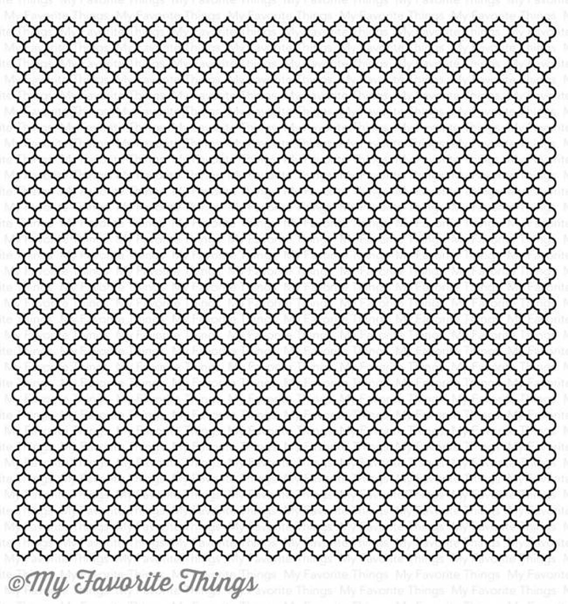 Moroccan Lattice Background Stamp 6x6 Inch Cling Rubber (BG-57)