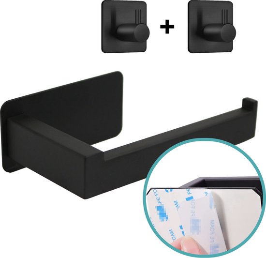 Clou Fold toiletrolhouder met planchet Geborsteld RVS