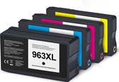 Inktdag inktcartridge voor HP 963XL inktcartridges multipack, hp 963 xl inktcartridges van 4 kleuren (1*BK, C, M en Y) voor HP OfficeJet Pro 9010, 9014, 9012, 9020, 9025, 9015, 901