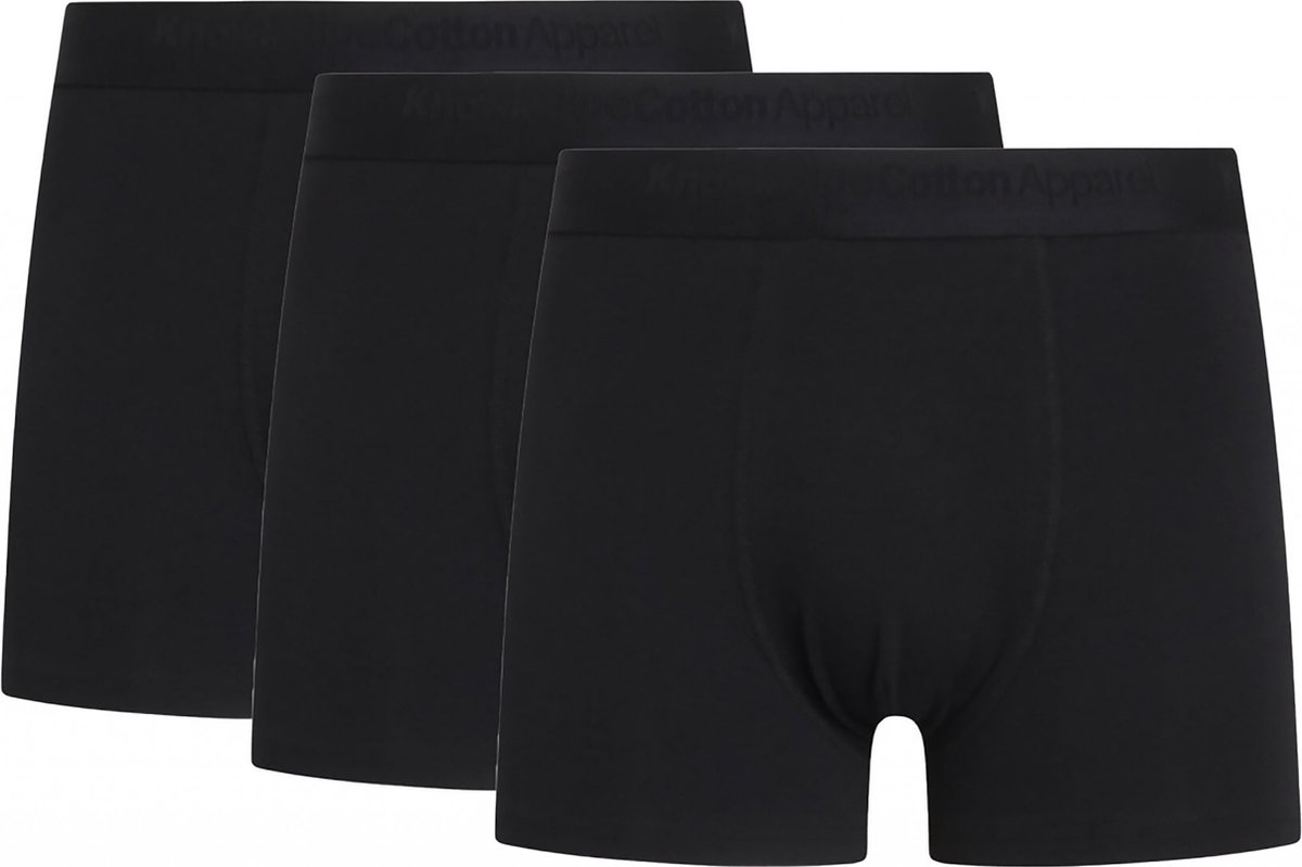 KnowledgeCotton Apparel - Boxershorts Maple 3-Pack Zwart - XL - Body-fit