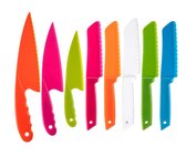 Jawes- Couteaux pour enfants- 8 pièces- Diverse couleurs- Ensemble de couteaux- Couteau pour enfants- Couteaux de sécurité- Cutter Kiddi
