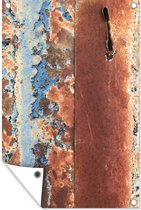 Affiche jardin - Toile jardin - Posters de jardin extérieur - Blauw - Rouille - Marron - 80x120 cm - Jardin