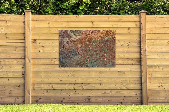 Affiche de jardin Rouille - Acier - Blauw - 120x80 cm - Jardin