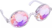 Caleidoscoop bril - Spacebril - Festival bril - Unisex - Wit