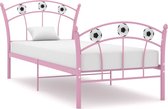 Bedframe met voetbaldesign metaal roze 90x200 cm