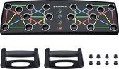SONGMICS push-up grips met push-up board, 14-in-1 push-up board, fitnesstraining thuis, sportuitrusting, spieropbouw, bodybuilding, kleurmarkeringen, anti-slip, zwarte SPU121BK
