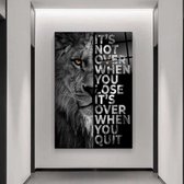 Wallyard - Never Quit - Wall art - Schilderij - 40x60 cm - Premium glass - Incl. muur bevestiging