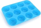 Cicon Siliconen Muffin Bakvorm Blauw - Cupcakes - 12 stuks - Blauw