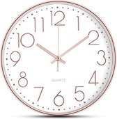 LuxuryGadgets - Klok -  Rose - Stippen - Cijfers - Quartz - 30 Centimeter - Luxe