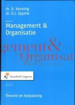 Boek cover Management en organisatie van D. Keuning