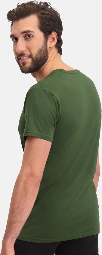 Bamboo Basics - Lot de 2 T-shirts en bambou pour homme avec col en V Velo - Extra Long - Armée - L