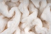 Heaven fake bont Plaid fluffy fleece deken donker ivoor gebroken wit 150x200