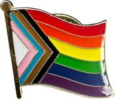 NIEUW - LGBTIQ + Pride Genderqueer Genderneutraal Non-binair Kledingspeld Enamel Emaille Pin Badge Reverse Pin Broche