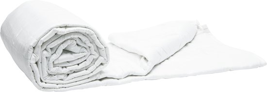 Latona Blanket® Verzwaringsdeken 12kg – Weighted Blanket – Wit – 200 x 200cm – 100% katoen – 7-laags