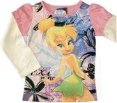 Disney Fairies Meisjes Longsleeve Tinkerbell - Roze Wit - T-shirt met lange mouwen - Maat 98