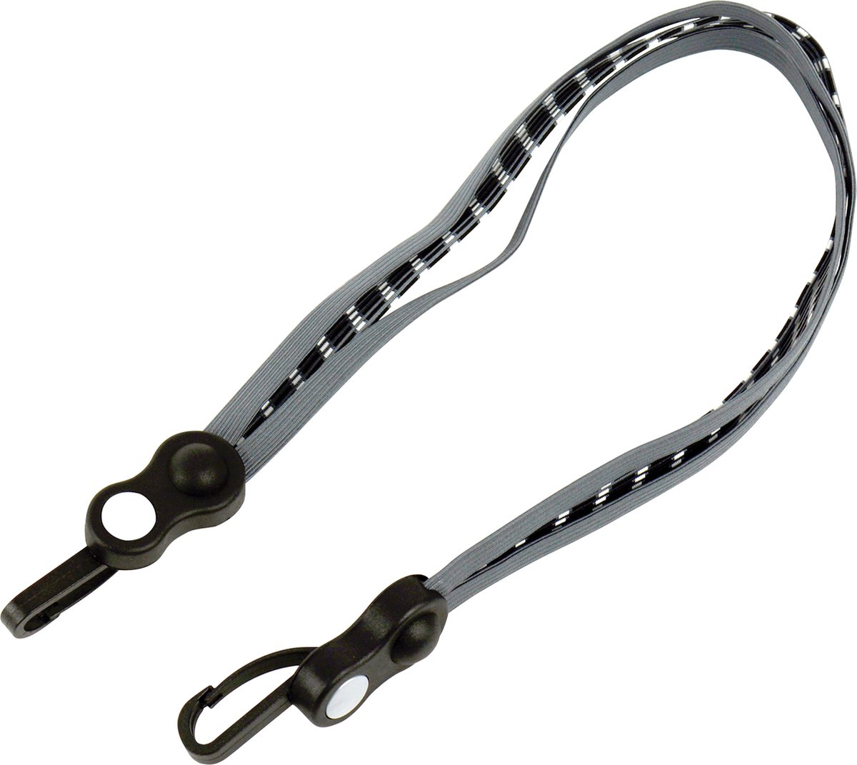 Dresco Bagagebinder met haken - Zwart/Grijs - 60 cm