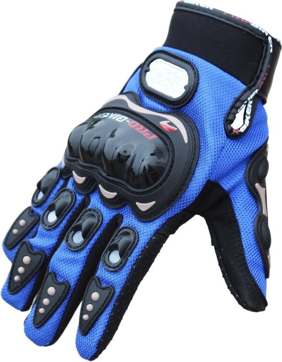 Motorhandschoenen - Blauw - Handschoenen Motor & Scooter - Maat L - Touchscreen - Bescherming