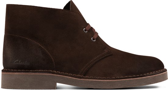 Clarks Heren Desert Boot 2 - Dark Brown Suede - Maat 45 | bol.com