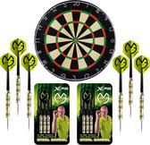 Dragon Darts Michael van Gerwen Octane set – dartbord – 2 sets - dartpijlen – dart shafts – dart flights – Dragon Darts Plain dartbord
