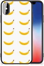 Telefoonhoesje met Naam Geschikt voor iPhoneX | Xs Silicone Back Cover met Zwarte rand Banana