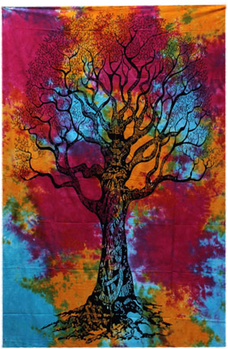 Ancient Wisdom Eenpersoons Katoenen Sprei - Winter Boom