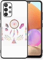 Bumper Hoesje Geschikt voor Samsung Galaxy A32 4G | A32 5G Enterprise Editie GSM Hoesje met Zwarte rand Boho Dreamcatcher