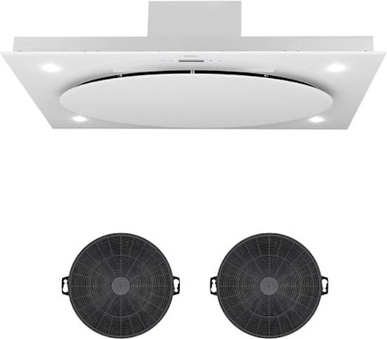 Hotte de plafond à induction - 2,0m - avec filtre & lampe LED