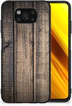 Leuk TPU Back Cover Xiaomi Paco X3 | X3 Pro Telefoon Hoesje met Zwarte rand Steigerhout