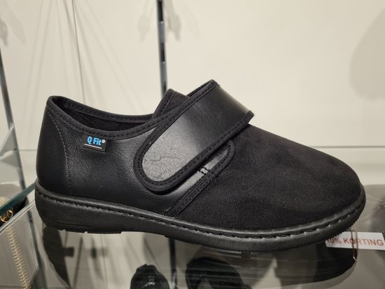 Pantoufles/chaussures Q Fit Porto Bandage Fermetures velcro Zwart