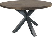 Eikenhouten tafel naturel met facetrand - slank u-poot onderstel - extra dik blad