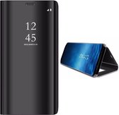 Hoesje geschikt voor Samsung Galaxy S21 FE - Book Case Mirror Reflection Wallet Cover Booktype Hoes Zwart