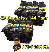 CAT Werksokken - PRO PACK XL - 48 Bundels - 144 Paar - Zwart - 41/45