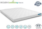 Omra - Topdek - Matras - Tencel - Bamboe - Coolgel - Viscogel - Rits - 90x195x12 cm