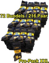 CAT Werksokken - PRO PACK XXL - 72 Bundels - 216 Paar - Zwart - 41/45