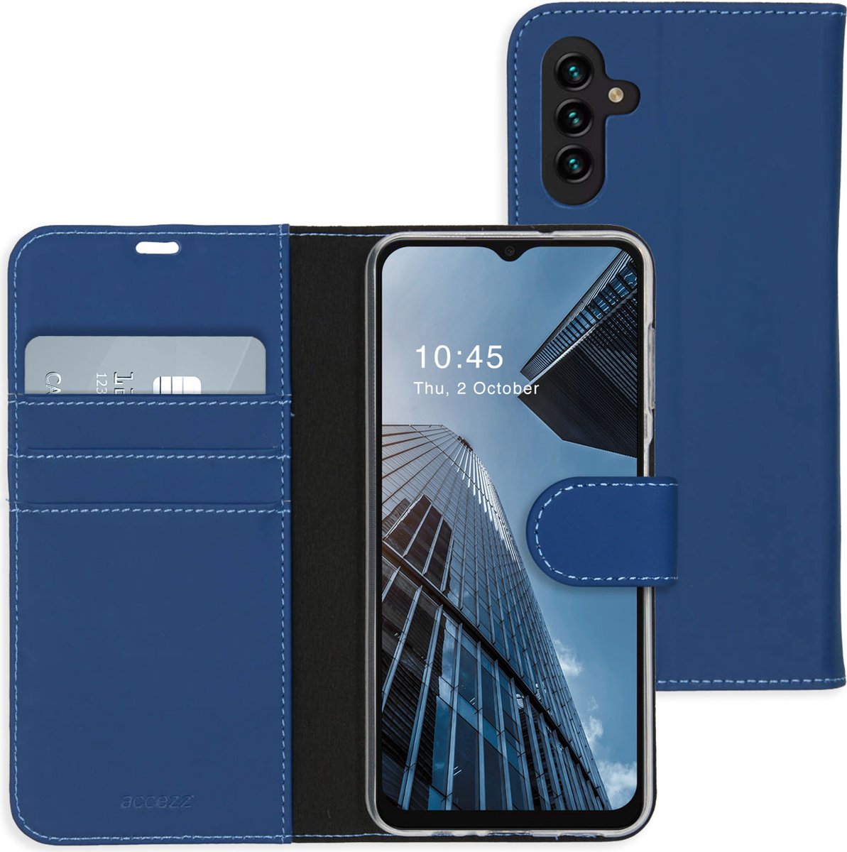 Accezz Wallet Booktype Samsung A13 A04s hoesje Donkerblauw | bol.com