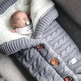 Baby slaapzak | baby voetenzak | Baby Wandelwagen slaapzak | Deken met knopen - Grijs