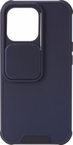 Shop4 - iPhone 13 Hoesje - Harde Back Case Privacy Blauw