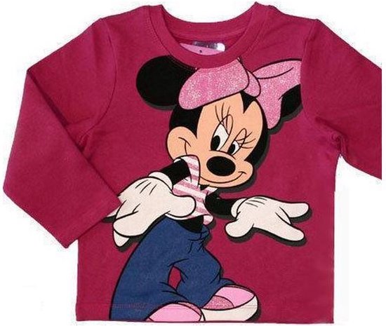 Disney Minnie Mouse Meisjes Sweater - Fuchsia Paars