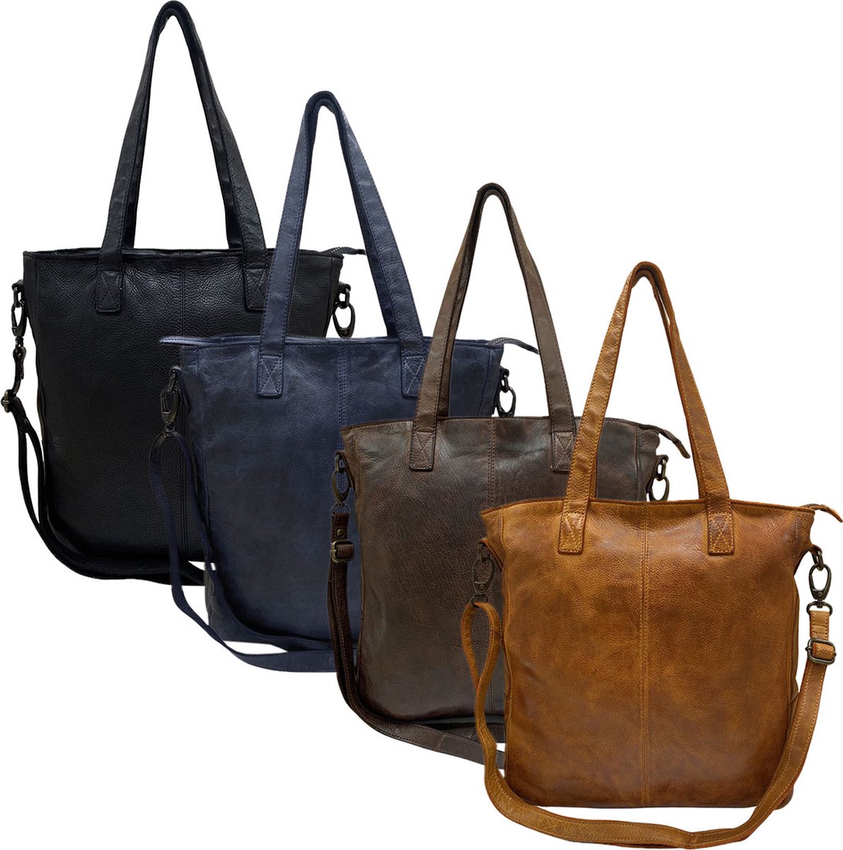 SH Leder Kora G266 Echt rundlederen shopper voor dames met binnenzak, verkrijgbaar in vele kleuren, schoudertas, hengseltas, 37 x 29 cm, donkerblauw, Large SH Leder Kora G266 Echt rundlederen shopper voor dames met binnenzak, verkrijgbaar in vele kleuren, schoudertas, hengseltas, 37 x 29 cm, donkerblauw, Large